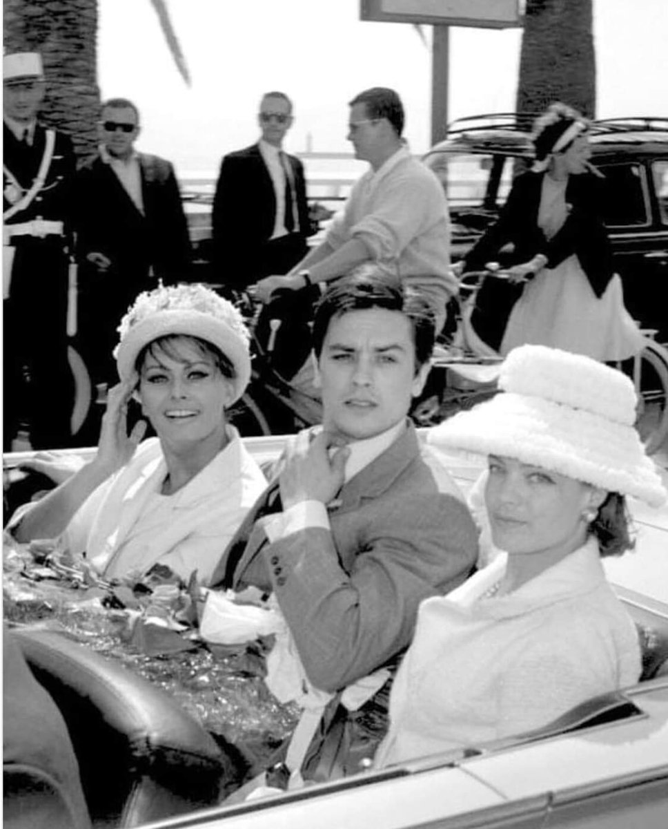 #Cannes 1962 #SophiaLoren, #AlainDelon et #RomySchneider