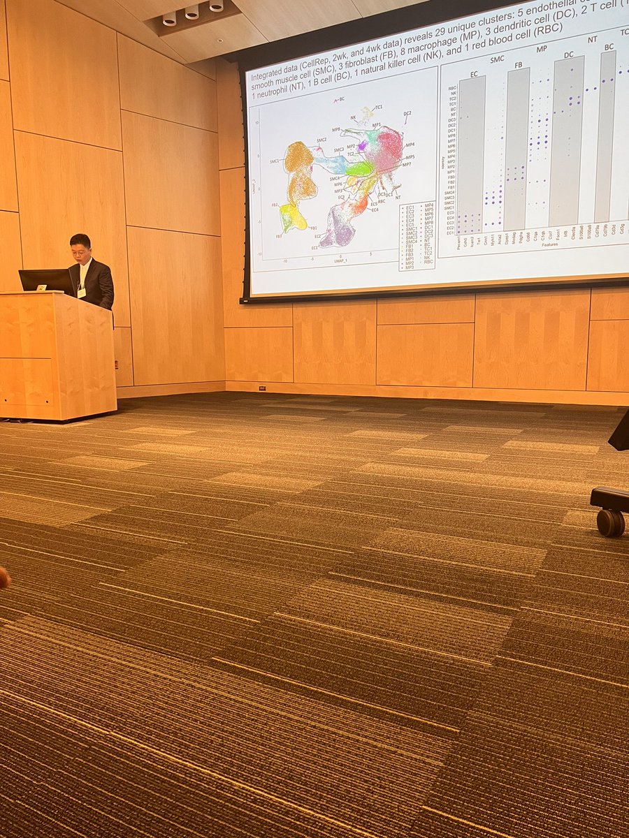 Our 2nd year BME PhD student Christian Park presented on exciting atherosclerosis single cell RNA seq study in #AWSOM2023. It was his second time presenting in this conference! #JoLab #BME #EmoryUniversity #GeorgiaTech