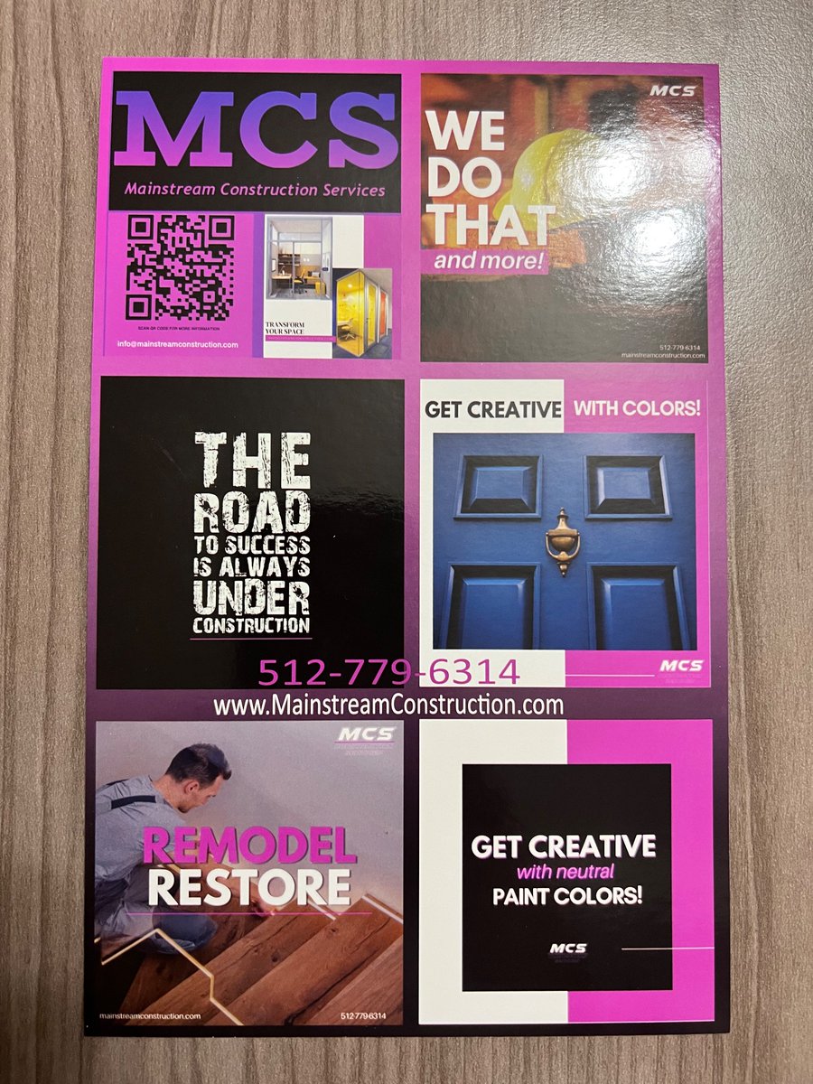 MainstreamCS's tweet image. Feel free to contact us at info@mainstreamconstruction.com.