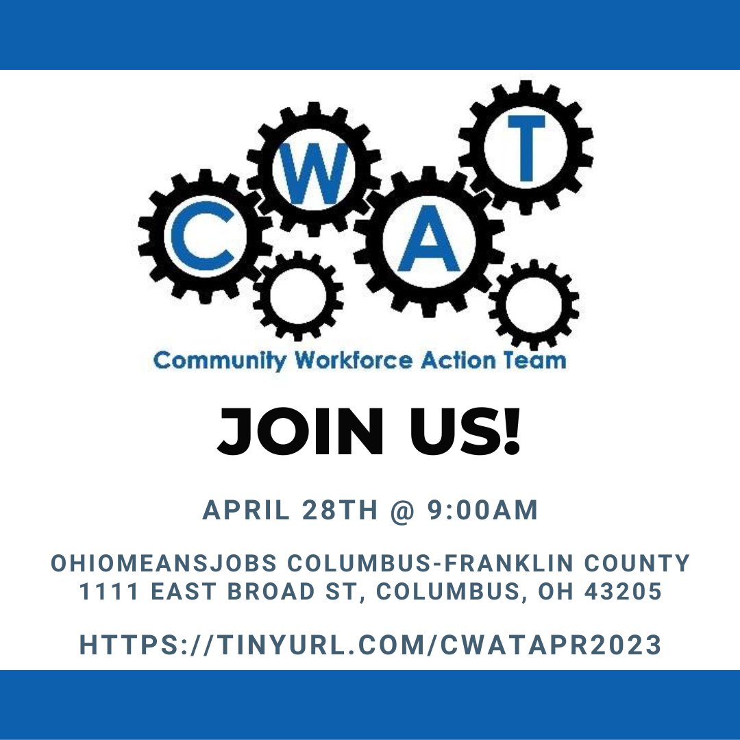 Join us Friday, April 28th @ 9:00AM for our CWAT monthly meet-up! Network with job seekers, community connectors, and employers to ELEVATE your career prospects. Don't miss this opportunity to take your job search to the next level! Visit rebrand.ly/b7y96kq