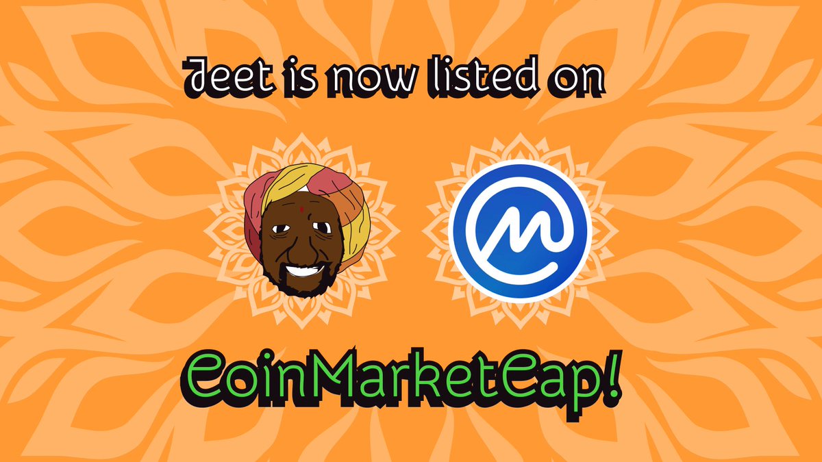Jeet_Token's tweet photo. $JEET is officially listed on @CoinMarketCap 🚀

More listings are loading Jeets. 👳
$PEPE $PLEB $WOJAK $ETH https://t.co/NVfSxeb95Y