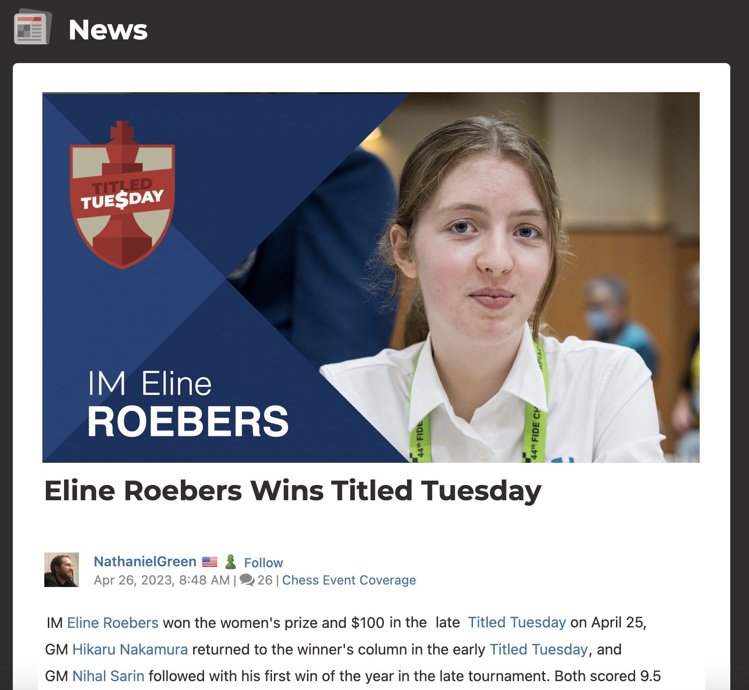 Women's Chess Coverage on X: ICYMI, the new FIDE ratings for May