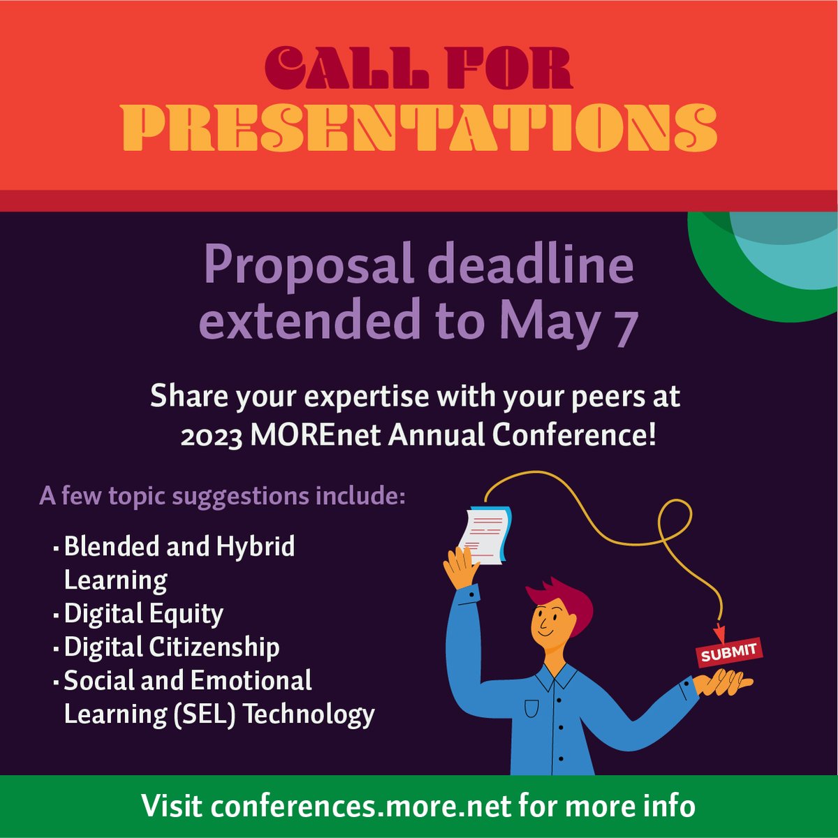 If #moedtech is your thing... you should totally participate in #MOREnet23.  Here's your opportunity for a free registration. more.net/community/even…