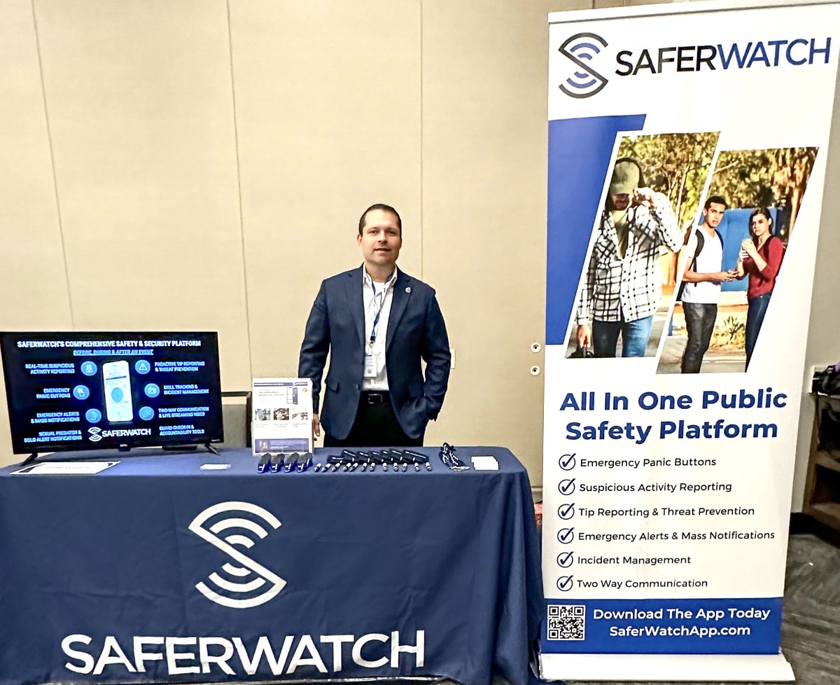 SaferWatchApp's tweet photo. SaferWatch is attending the Identisys School Security & Public Safety Seminar.
Contact us to learn how to sign up your organization or receive more information
➡ https://t.co/f67LNrLAxl
#SeeSomethingSendSomething #SaferWatch #TipReporting #MobilePanicAlert #AlysasLaw https://t.co/WWqfFQQMIU
