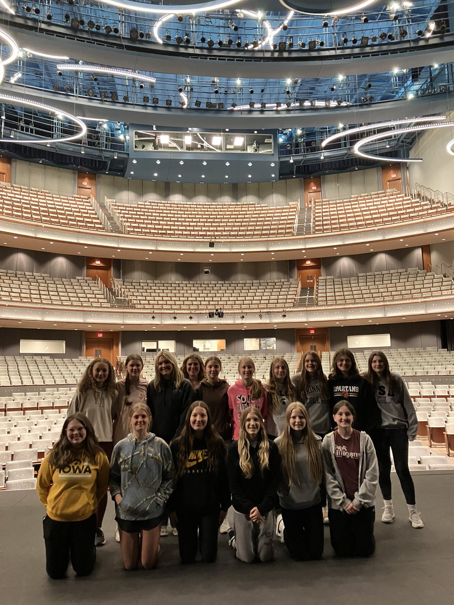 One of the Vocal Music goals this year was to provide music enrichment and preferential learning activities for fine arts middle school students! Here are a handful of our 8th grade girls on an awesome tour of <a href="/HancherUI/">Hancher</a>