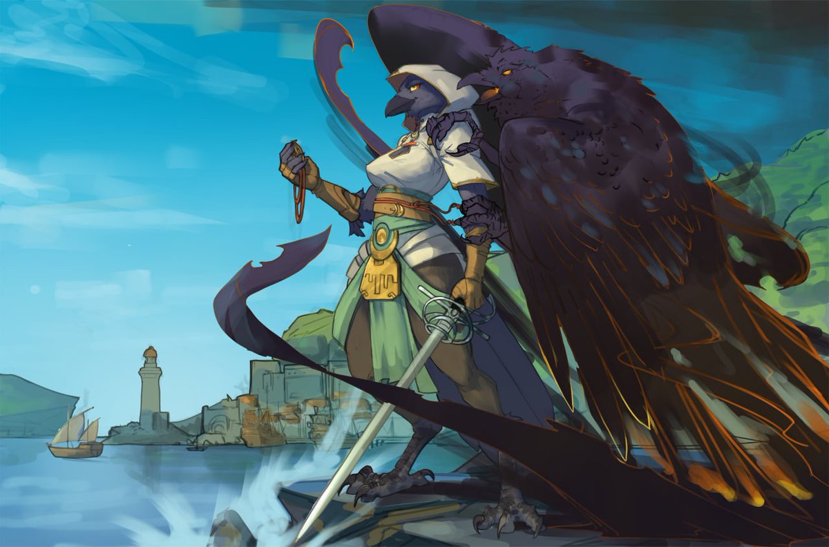 Saltamor's tweet photo. #WIP Demon on shoulder

#art #furry #anthro #fantasy #demon #raven #dnd #dungeonsanddragons https://t.co/jdXnvHPGj9