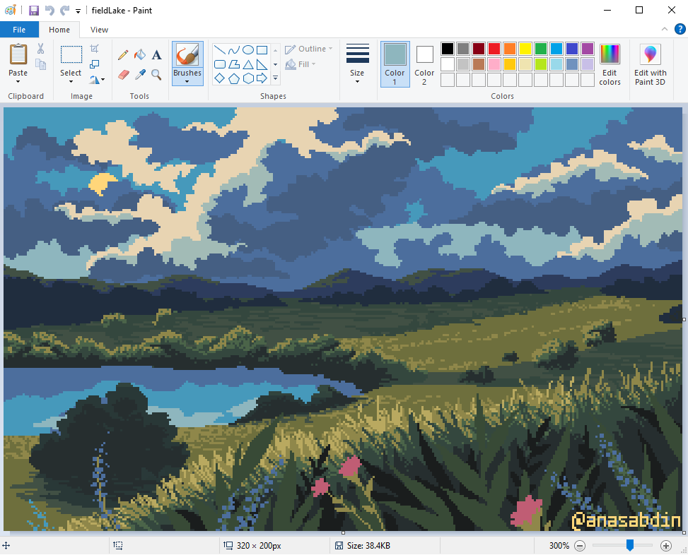 Microsoft Paint Pixel Art