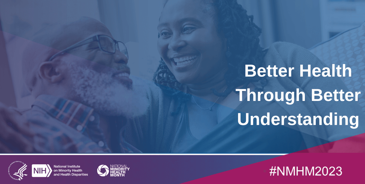 NIMHD's tweet photo. When patients have culturally and linguistically appropriate health and medical information, they’re empowered to lead healthier lives. Help promote Better Health Through Better Understanding this #NationalMinorityHealthMonth (#NMHM2023)! https://t.co/jOwesmRV7h https://t.co/gRnjcCshbo