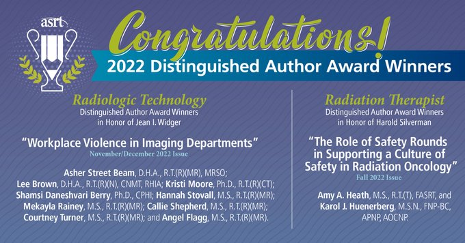 Mrs_JimBeam's tweet photo. @ASRT I am very fortunate to have had a great writing team to work with on this very important project! Thank you ASRT! #BeRad #BeSHRP https://t.co/QA5T9gnYXa