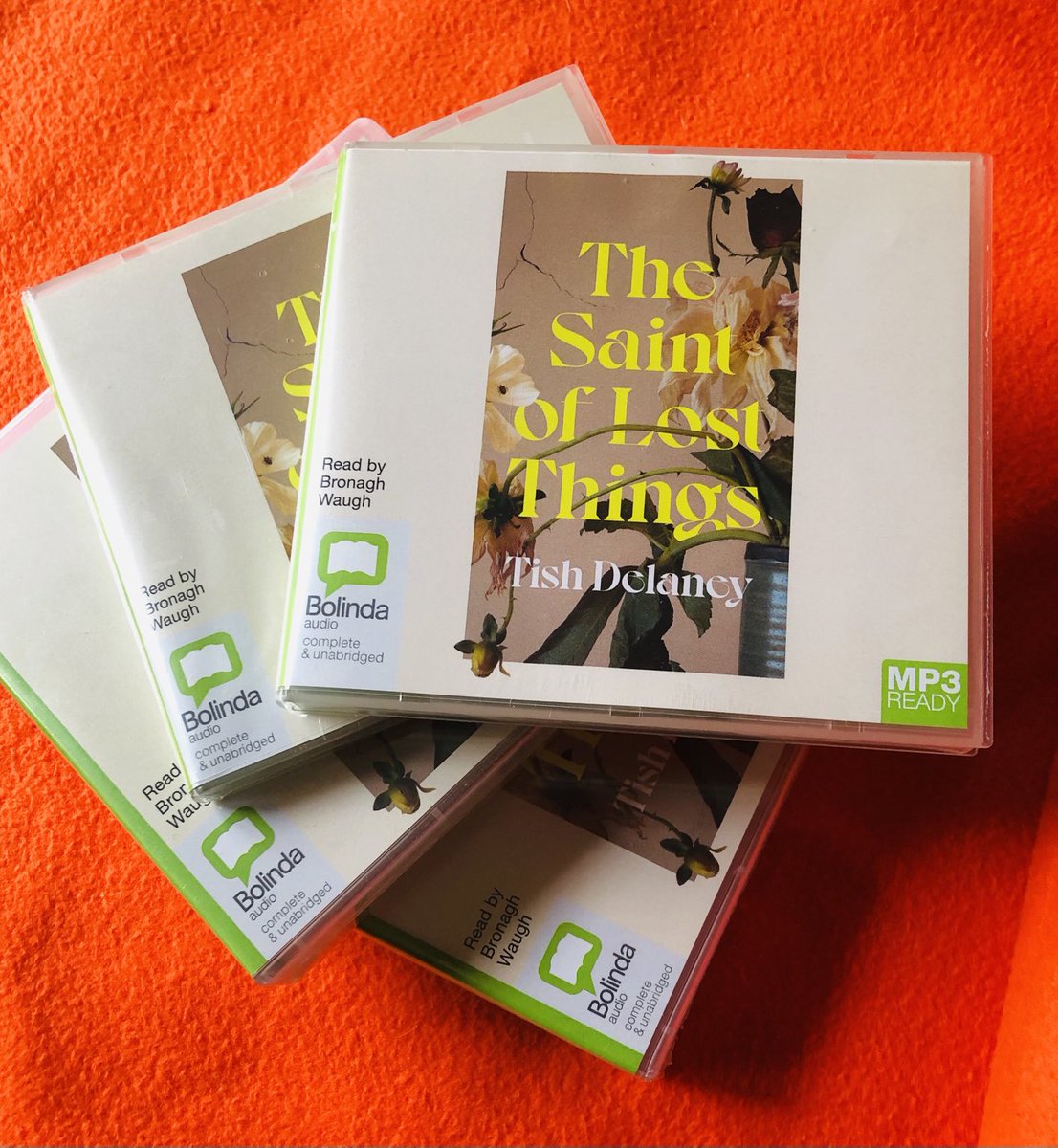 Physical copies of The Saint of Lost Things from ⁦<a href="/Bolindaaudio/">Bolinda audio</a>⁩ if you’ve 10 hours and 36 minutes to spare 🎧 ⁦<a href="/DHAbooks/">David Higham Books</a>⁩ ⁦<a href="/PenguinBooks/">Penguin Books</a>⁩ ⁦<a href="/charlottecray/">Charlotte Cray</a>⁩