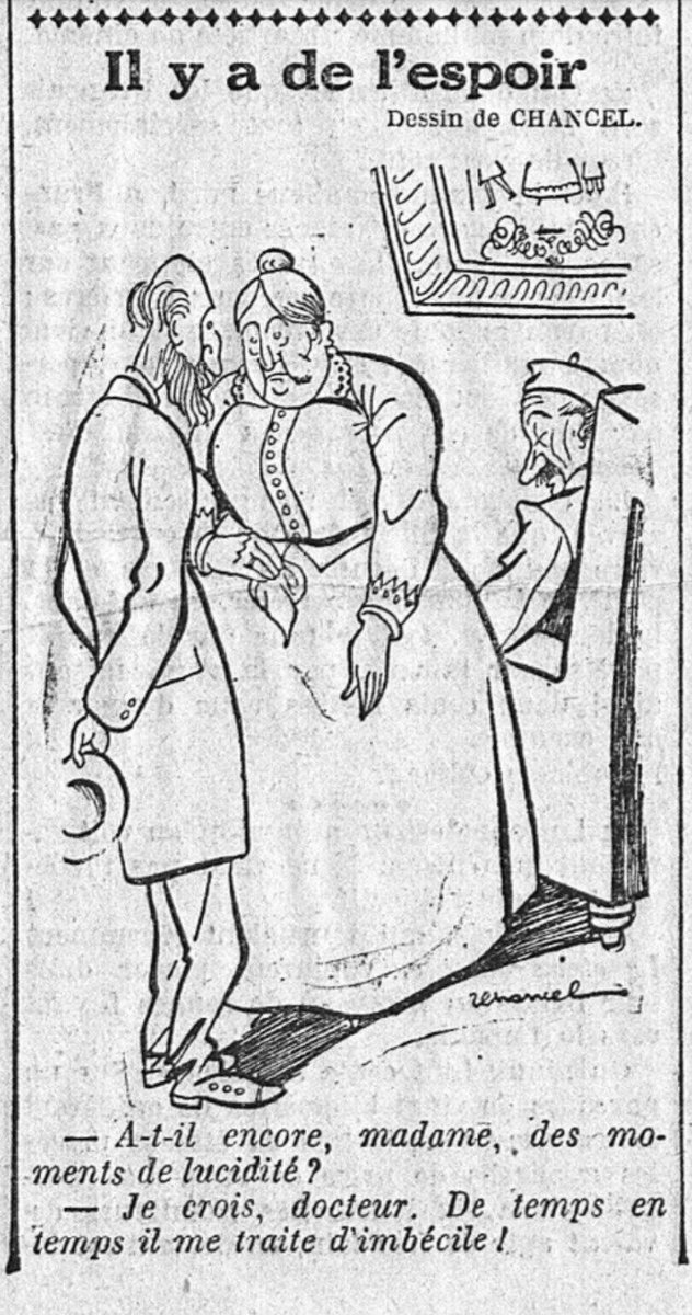 GallicaBlagues's tweet photo. Blague de l'intransigeant (journal fin XIX début XX ème) du 03 mai 1923 #gallicanaute #lucidite #imbecile #docteur
@GallicaBnF https://t.co/q8SJqTBbze