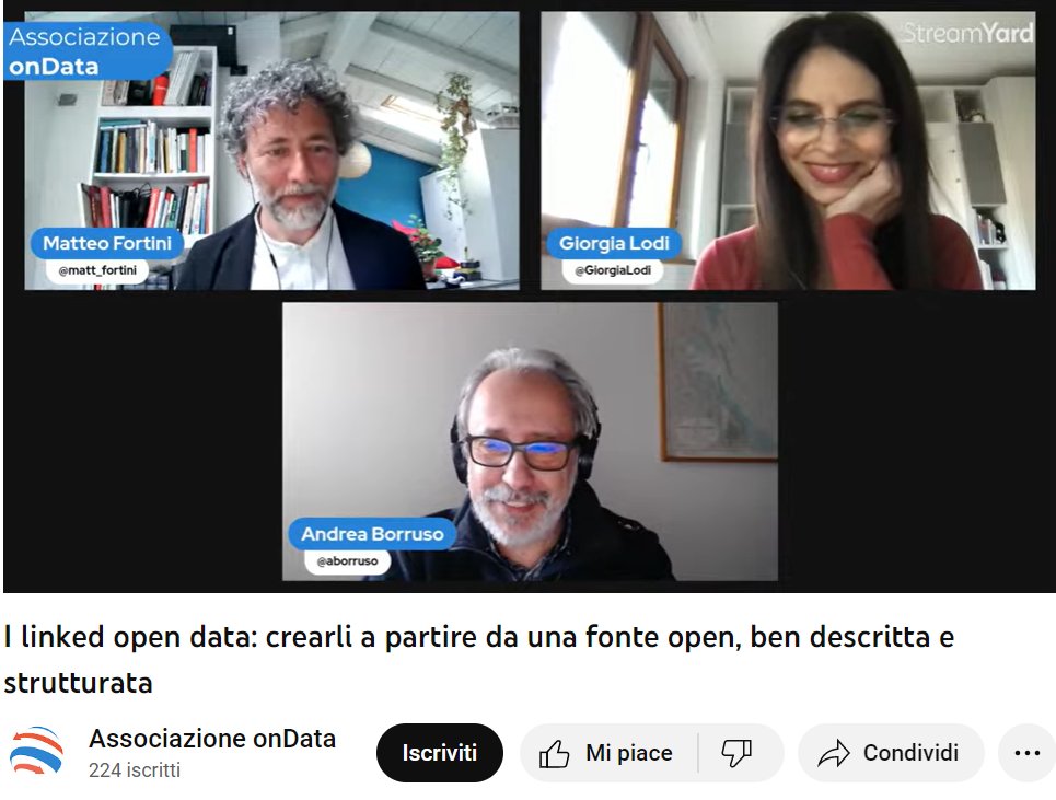 @ondatait 💜@GiorgiaLodi 💜 @matt_fortini @aborruso 
#opendata -> #linkedata #PNRR Dal vivo youtube.com/watch?v=E_iDpf…