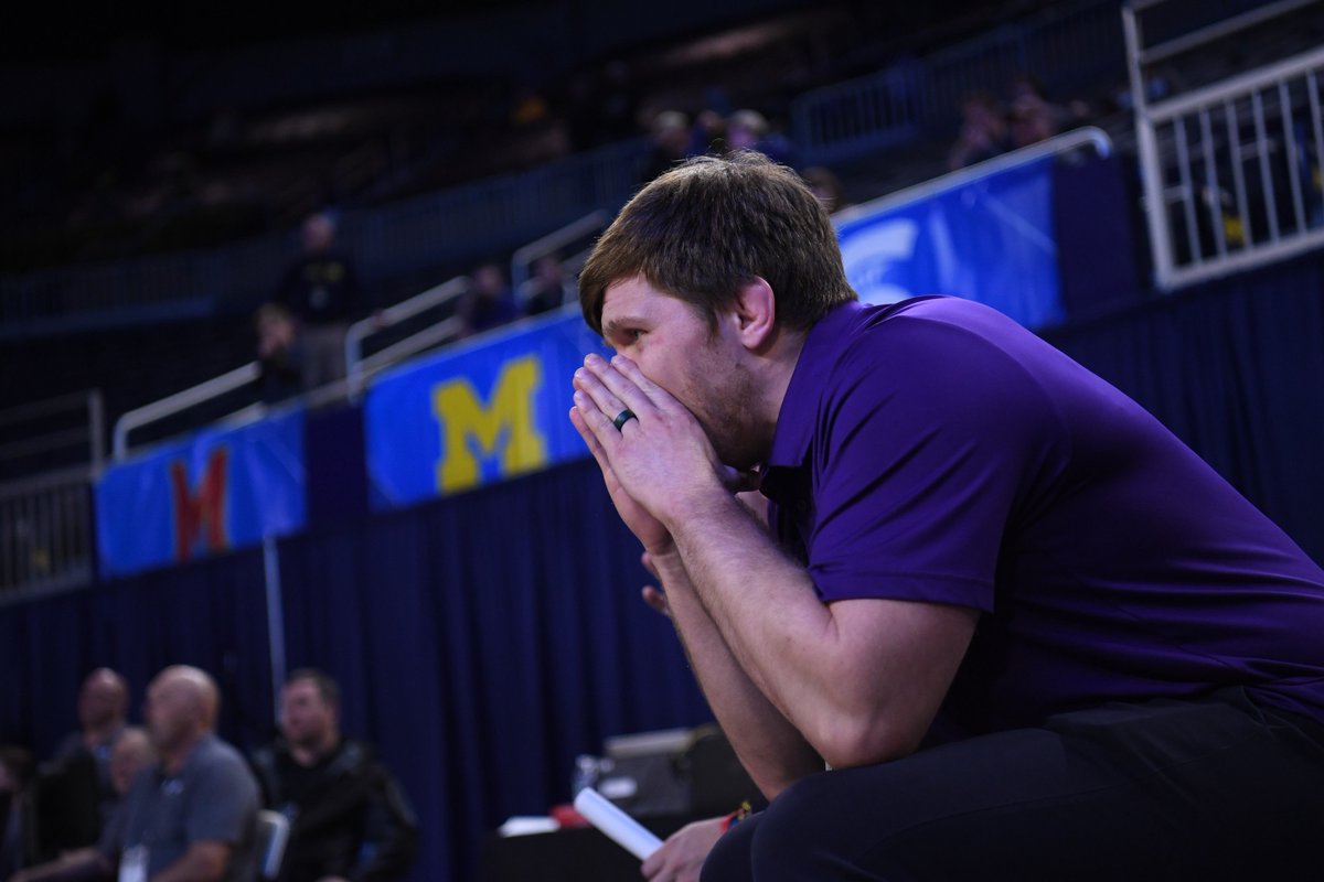 𝙂𝙤𝙤𝙙 𝙡𝙪𝙘𝙠 to assistant coach Joe Rau tonight as he wrestles in the finals of the Senior Greco-Roman 97 kg bracket at #USOpen2023! #GoCats