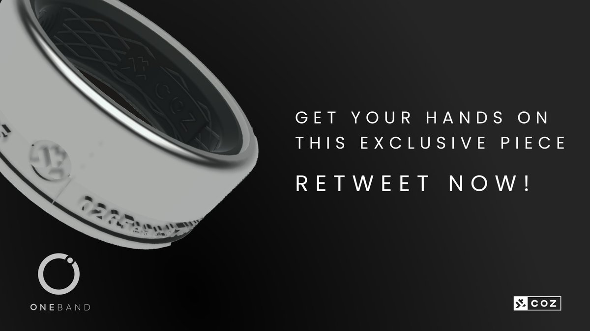 coz_official's tweet image. You thought we had forgotten about this? No way! To get a chance of winning the silver ring, just quote this tweet saying:

Web3 made it to real life with #OneBand

Result of the draw - tomorrow at 6pm (GMT). Tweets posted until April 28 at 5pm (GMT) will be eligible.