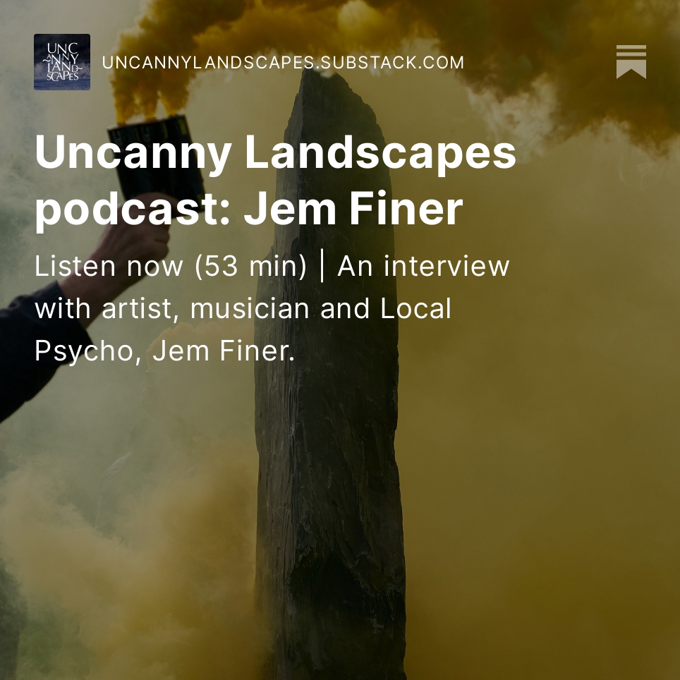 New episode - only on the newsletter until tomorrow: an interview with Jem Finer about standing stones and his new duo with The KLF's Jimmy Cauty, his 1,000-year-long composition Longplayer, and much more open.substack.com/pub/uncannylan…