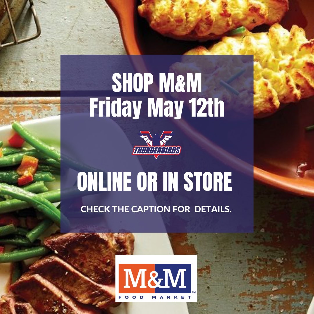 100% of the proceeds ON MAY 12 ONLY will go back to the Vancouver Thunderbirds. 

Shop at their Arbutus Location (4639 Arbutus Street, Vancouver BC) or ONLINE mmfoodmarket.com

THE MORE WE SHOP, THE MORE WE RAISE! Thank you in advance for the support!