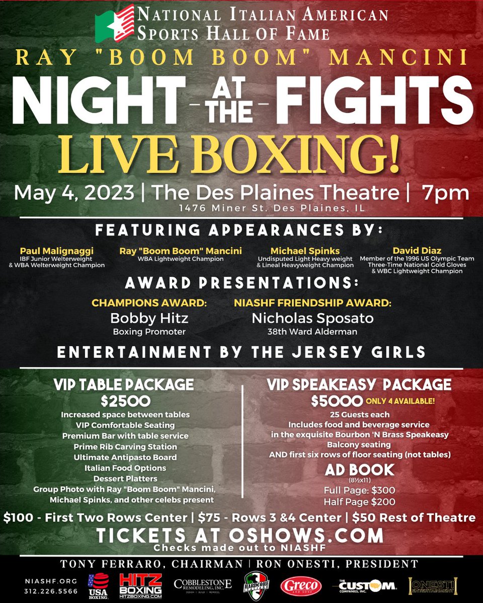 CobblestoneInc's tweet photo. ⏳ Time is Running Out! ⏳

Attention #boxing fans! We're just ONE WEEK away from NIASHF's "A Night at the Fights" mega event! Don't miss your chance to witness a night of epic battles and high-octane action featuring the best local talent! 👊 Tickets at: https://t.co/lKwde3SeiI https://t.co/JklHmV19Gt