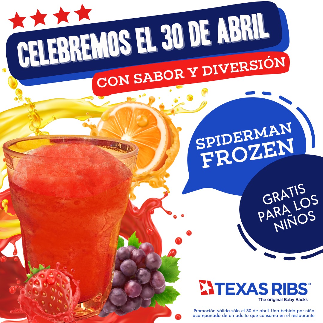 ¡Este domingo, Día del niño tenemos una refrescante sorpresa para las y los pequeñines! Recuerda que todos los Texas Ribs cuentan con LudoTexas, un área especial para la diversión y entretenimiento.
#texasribs #txribs #txr #diadelniño #30abril #promo