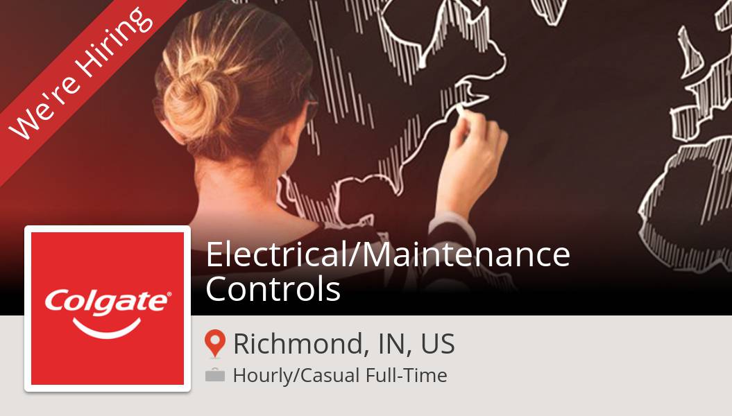 papaigwe's tweet photo. #ColgatePalmoliveCareers is hiring an #Electrical/Maintenance #Controls in #RichmondINUS, apply now! #job https://t.co/vkzZY5GtCl #buildAfuture #ColgatePeople https://t.co/qoZg6m74Kv