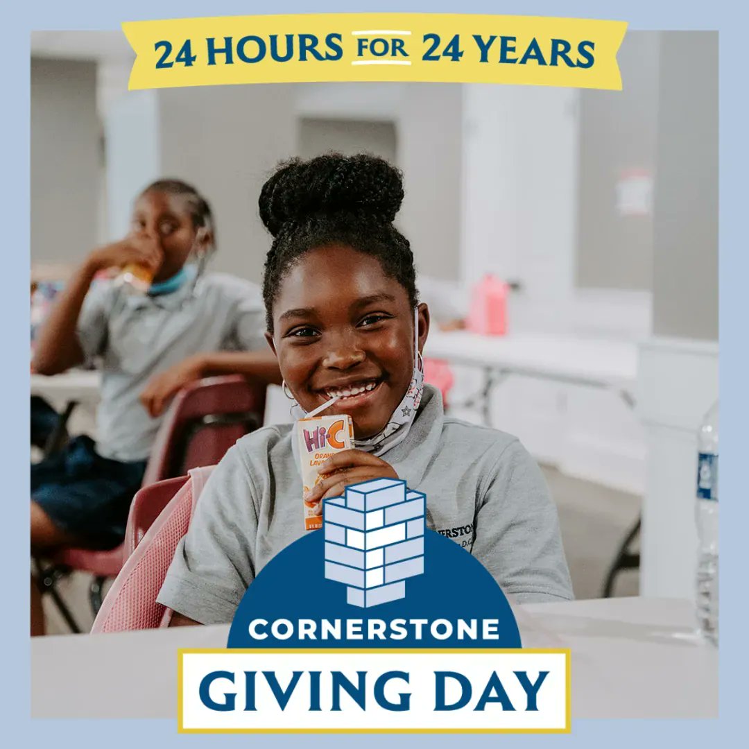 CornerstoneofDC's tweet photo. We want our students to thrive. Help them access hot lunches and a breakfast pantry throughout the year by giving to Cornerstone this Giving Day. Your gift will expand our current lunch program to all 5 school days. Give at the link in our bio. #cornerstonegivingday #24for24 https://t.co/UueCRqmCJd
