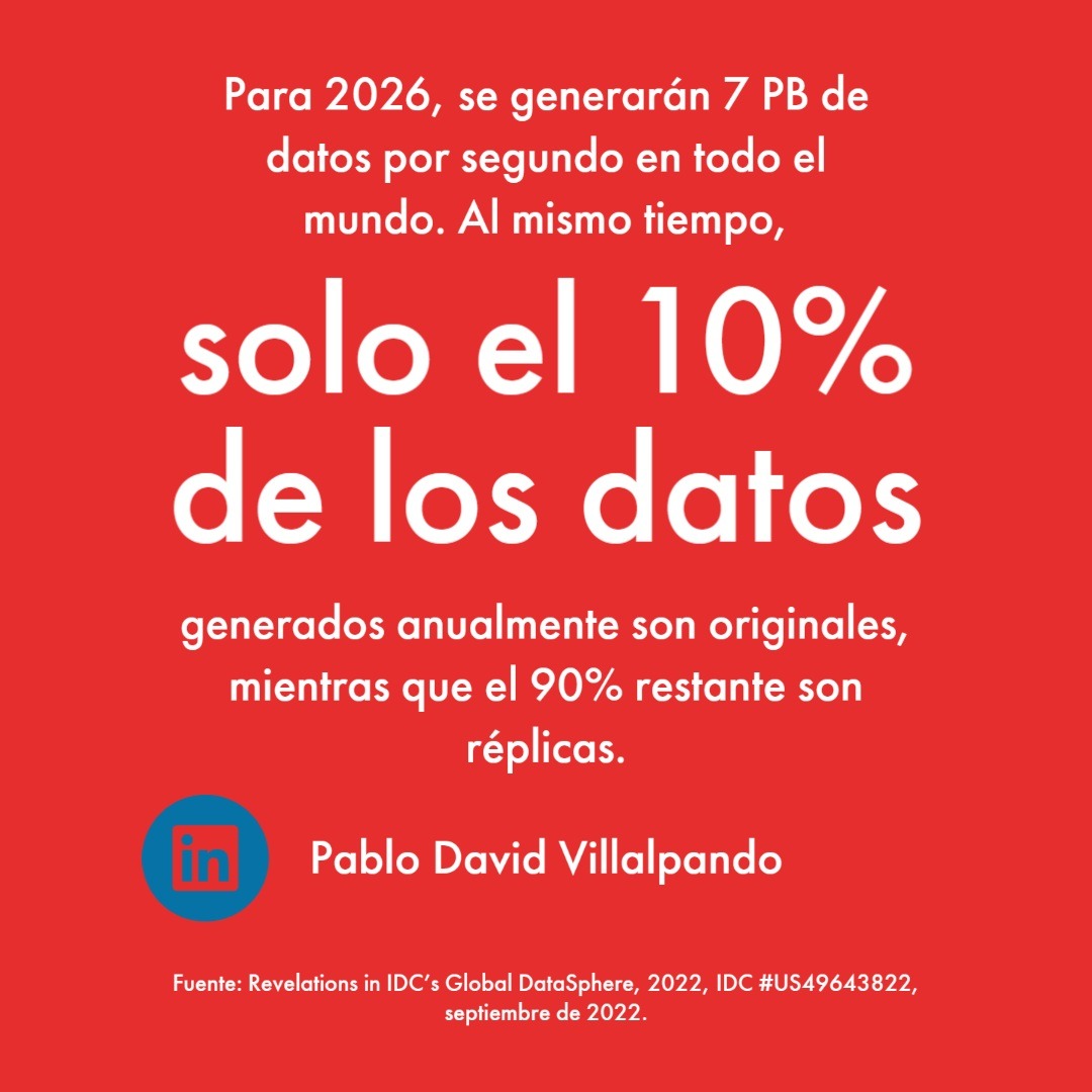 ¿Sabías que ..
Se estima que la cantidad de datos generada por el mundo para 2026 en un segundo seria de 7 000 000 000 000 000 bytes.

#datamining
