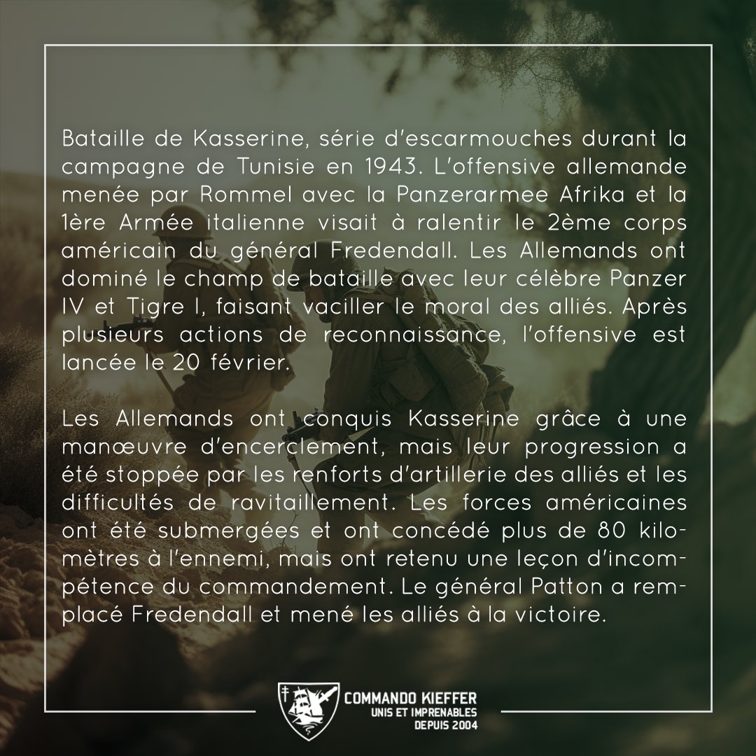 #histoire #SecondeGuerremondiale #Tunisie #BatailledeKasserine #Rommel #PanzerarmeeAfrika #Arméeitalienne #PanzerIV #PanzerTigreI #manoeuvre #encerclement #incompétence #GénéralPatton #victoire #CK2004