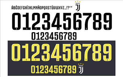 Tipografía  números de la camiseta Juventus de turin 2018  2019 #camisetas #moldes #diseños blgs.co/YEOFZT
