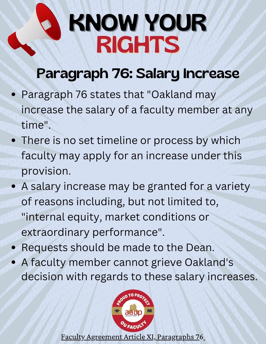 Know Your Rights! <a href="/AAUP/">American Association of University Professors</a> <a href="/aftmichigan/">AFT Michigan</a> #Solidarity #collectivebargaining #highereducation