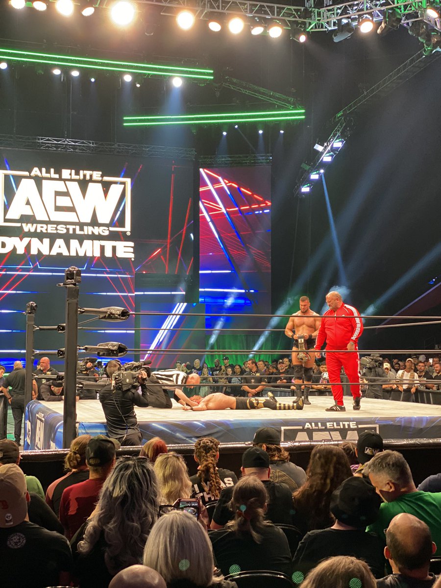 los_treces's tweet photo. Had a blast at @AEW #AEWDynamite https://t.co/UMGpzdZukb