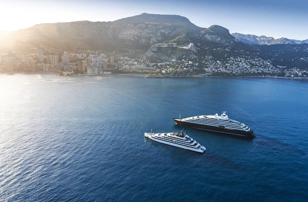 wintertonsworld's tweet image. When @ScenicLuxury Scenic Eclipse II met @Emerald_Cruises Emerald Azzurra in Monte Carlo, of course we sent the helicopter up to capture the remarkable moment. #EmeraldMOMENTS #ScenicWonder