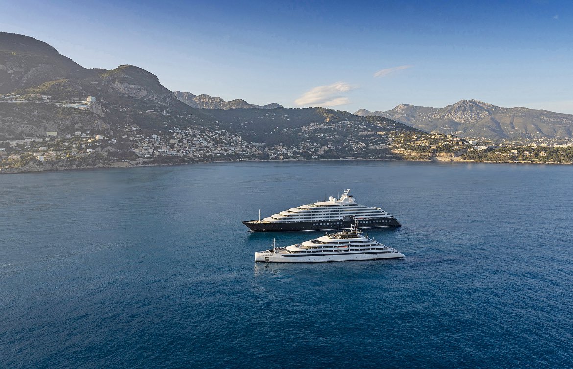 wintertonsworld's tweet image. When @ScenicLuxury Scenic Eclipse II met @Emerald_Cruises Emerald Azzurra in Monte Carlo, of course we sent the helicopter up to capture the remarkable moment. #EmeraldMOMENTS #ScenicWonder