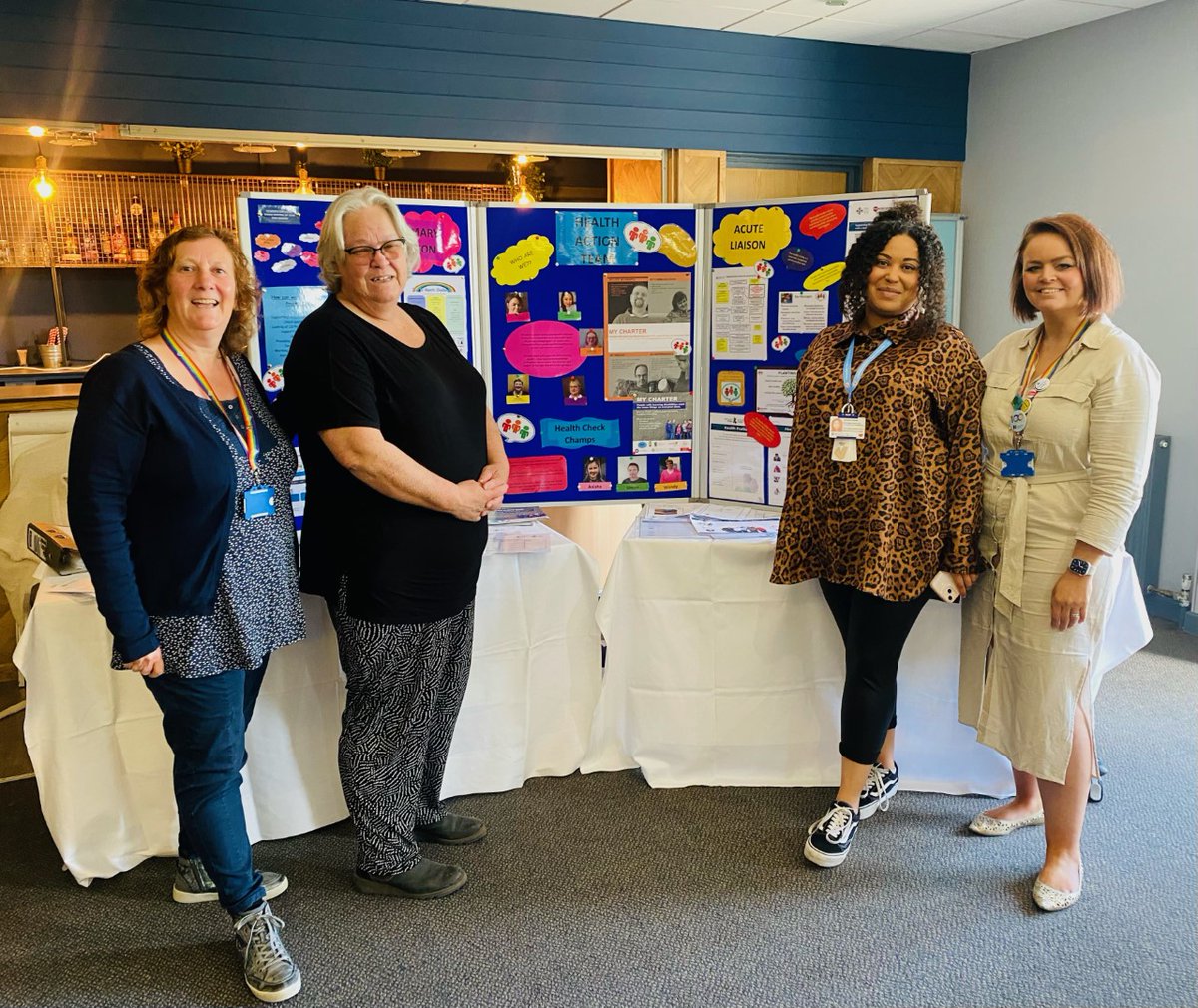 Paulriddfound's tweet photo. The amazing Health Action Team from @HywelDdaHB and their wonderful information board❤️🧡💚 https://t.co/ti1yytiE7E