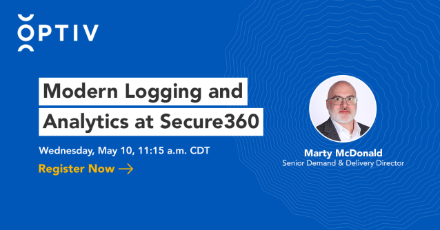 Are you ready for #Secure360? 📍 @Optiv’s own Marty McDonald will be there to discuss modern logging and analytics. See you May 10 in Minneapolis: bit.ly/41Z0zOB