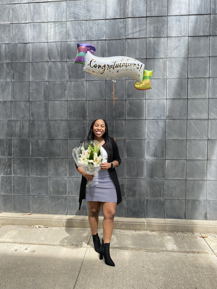 As a first generation student, I successfully defended my dissertation work yesterday thus completing my Ph.D journey!

Thank you all for your support and well wishes. Here's to an exciting and fulfilling future ahead!

- Dr. Demisha Porter  

#PhD #FirstGenerationStudent🤩🥳