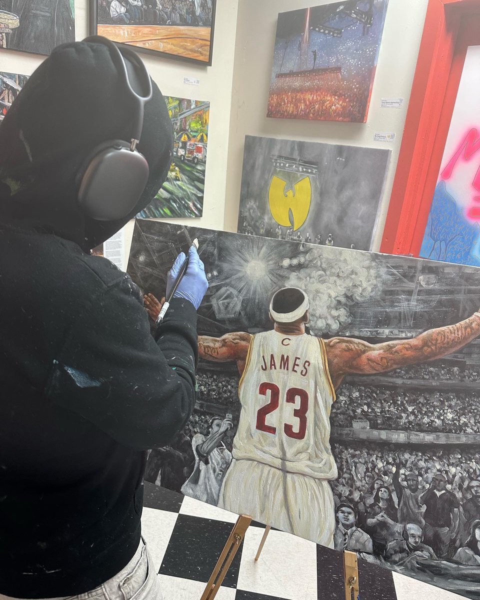 Live painting at <a href="/AstorPlaceNYC/">Astor Place NYC</a>. New “King James” painting coming soon