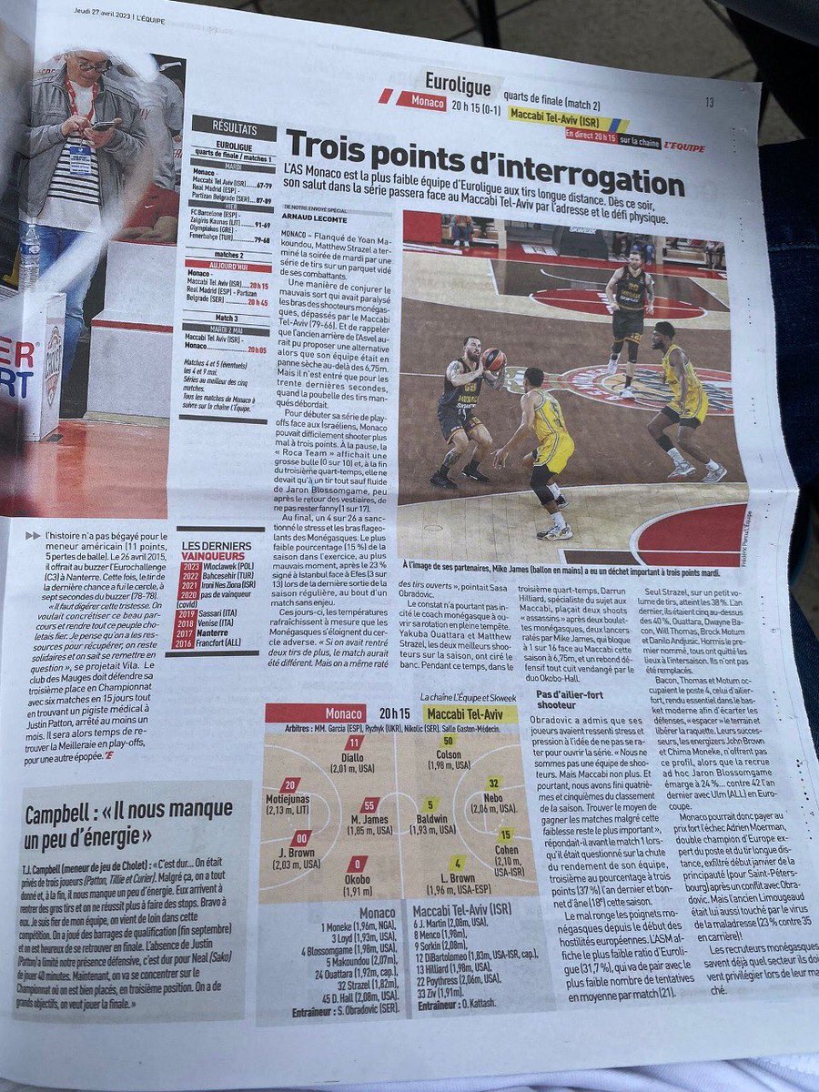 thesportsrabbi's tweet photo. HOWโS THE PREGAME NEWSPAPER LOOKING๐๐ฐ
#SRMonaco https://t.co/18y5ScLAT8