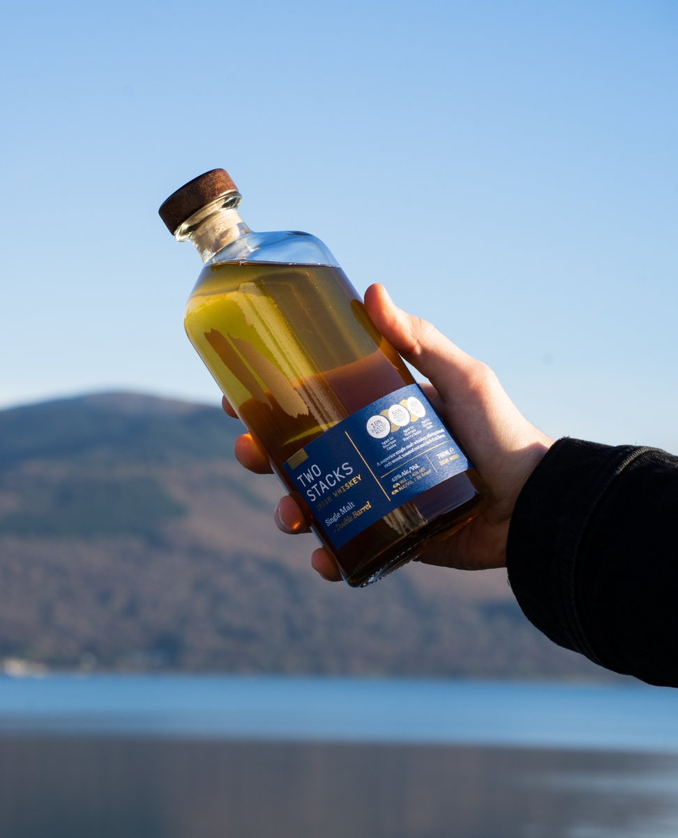 TwoStacksWhisky's tweet image. Two Stacks Single Malt Double Barrel

A fruity, nutty delicate Irish single malt whiskey. Crafted by the vatting of 3 styles of single malt, 10% peated malt, 50% triple distilled malt, and 40% double distilled malt. Matured in both ex-bourbon and ex-oloroso sherry casks.