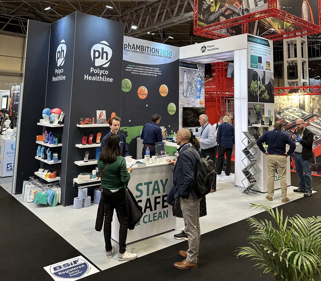 PH_SafeAndClean's tweet photo. @HandS_Events has now closed
Thanks #HSE2023 for a great show. If you couldn't visit, give us a call, we'll run you through our latest product updates.  #rPET range, new bio-based gloves and of course our #BSIFaward winning 𝐓𝐇𝐄 𝐁𝐄𝐀𝐑
#PPE #handprotection #StaySafeAndClean https://t.co/0MaRebKapR