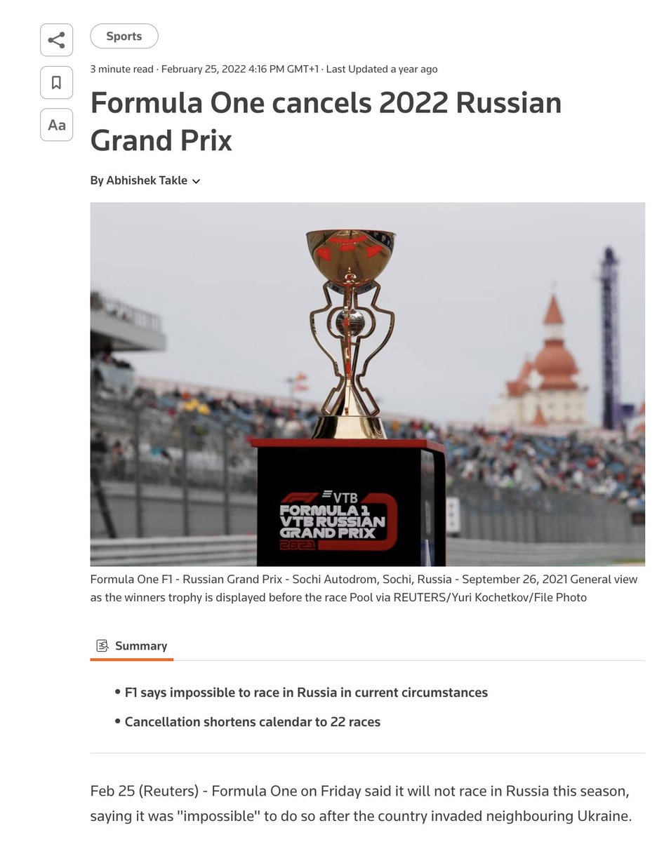 F1 canceled the Russian Grand Prix last year due to the war in Ukraine.

F1 has no issue holding the Azerbaijan Grand Prix 4.5 months into AZ's blockade of Nagorno-Karabakh and after a series of recent AZ invasions and ceasefire violations.