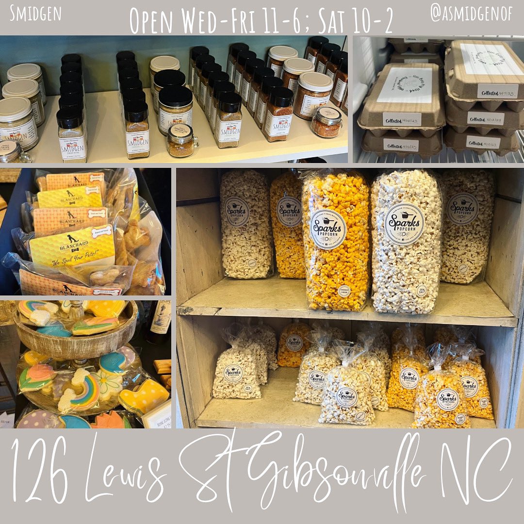 ASmidgenOf's tweet photo. We are all stocked up! π
.
.
.
126 Lewis Street Gibsonville NC - Store Hours: Wed-Fri 11am-6pm Sat 10am-2pm #Smidgen #ASmidgenOf #Spices #Blends #Cooking #Grilling #Rubs #GibsonvilleNC #AlamanceCounty #GuilfordCounty https://t.co/qfXhvQTruz