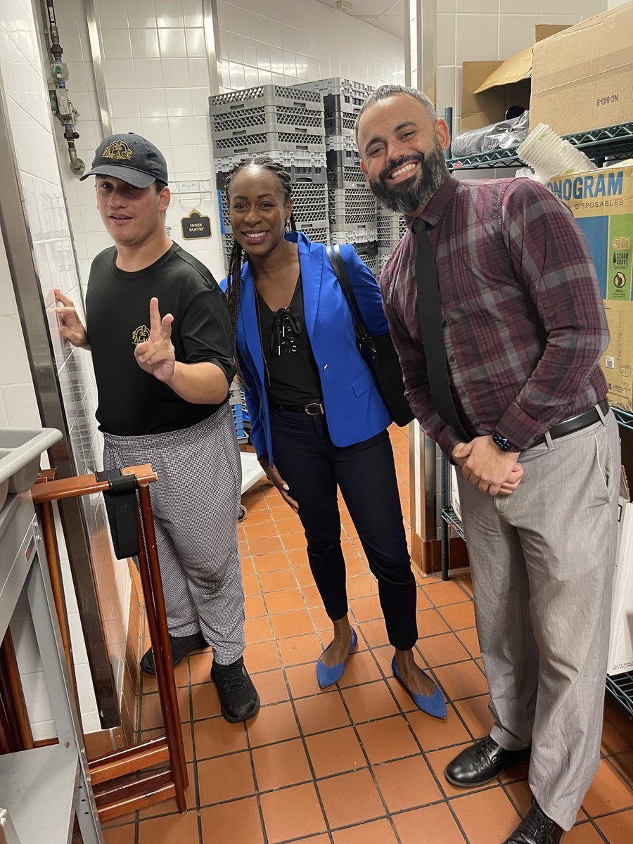 DrKFried's tweet photo. Such a pleasure to visit The Palace at Weston to connect with our WOW students (Working Opportunities Within). They are currently working along side the staff doing a variety of job functions. I am so proud and grateful for this experience and opportunity for them.⚡️⚡️ https://t.co/bl7s0FRXiT
