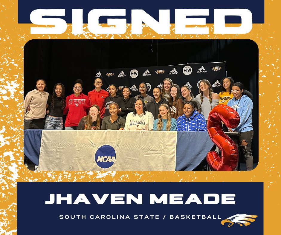 Congratulations to Jhaven Meade on her signing day! Jhaven will be playing basketball for South Carolina State next year! #FlyerPride #FlyersThrive #WeAllThrive @OneTeamFCS