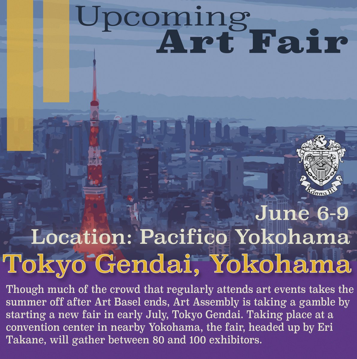 kappapiart1911's tweet photo. We love art! Here's some info on a major upcoming art fair. Check it out > https://t.co/n9n8IuTzHP https://t.co/VSfymg6WQv