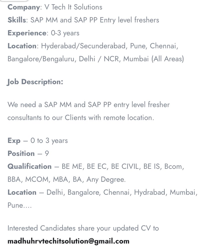 KPHB_Kurradu's tweet image. #SAP_MM &amp;amp; #SAP_PP - #sap_fresher - @Sap4Telugu