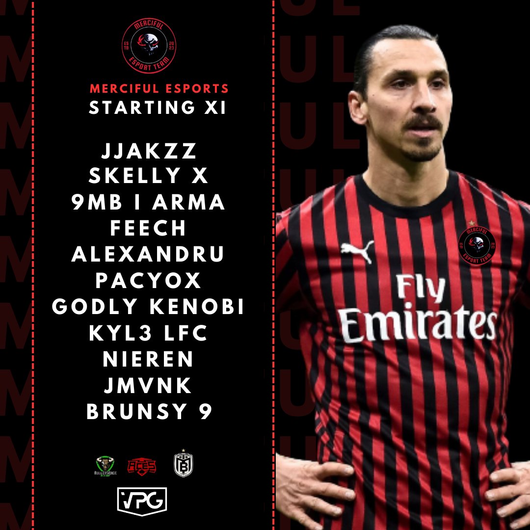 TEAM NEWS <a href="/VPGEurope/">Virtual Pro Gaming | Europe</a> 

This is how we shape up for tonight's massive fixtures. In both league &amp; cup

Debuts for Nieren, Munk and Brunsy.

Up The Merciful 💀