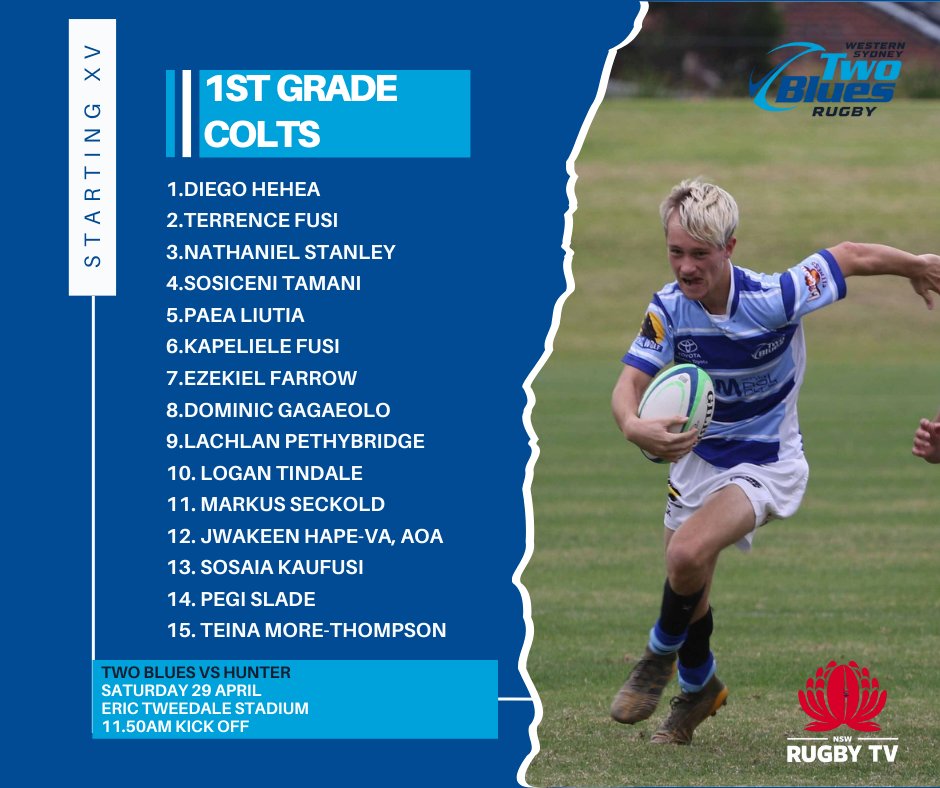 Two Blues Rugby (@wstwoblues) on Twitter photo TWO BLUES vs HUNTER WILDFIRES
ποΈ Saturday 29 April
ποΈ Eric Tweedale Stadium
ποΈ Tickets now on sale: twobluesrugby.com.au/tickets/
π 1st Grade: 3.05pm
π 2nd Grade: 1.25pm
π 1st Colts: 11.50am
π Jack Scott Cup: 10.15am
#getbehindthetwoblues
#clubrugby
#shuteshield
#womensrugby TWO BLUES vs HUNTER WILDFIRES
ποΈ Saturday 29 April
ποΈ Eric Tweedale Stadium
ποΈ Tickets now on sale: twobluesrugby.com.au/tickets/
π 1st Grade: 3.05pm
π 2nd Grade: 1.25pm
π 1st Colts: 11.50am
π Jack Scott Cup: 10.15am
#getbehindthetwoblues
#clubrugby
#shuteshield
#womensrugby