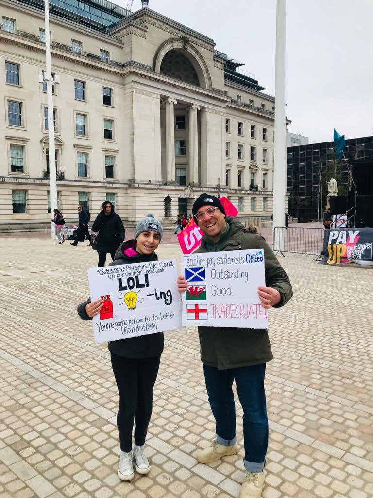 Amelie’s first experience of a protest! #payup #saveourschools