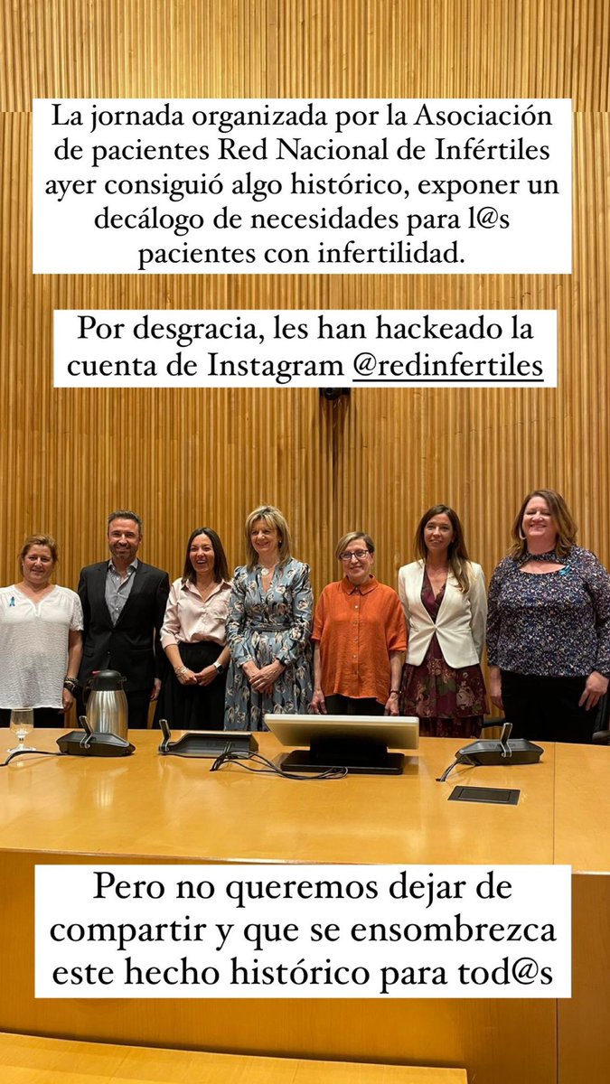 #Infertilpandy Ayer <a href="/redinfertiles/">Red Infertiles</a> consiguió algo histórico. Por desgracia les han hackeado la cuenta de Instagram. No dejemos q este logro, q visibiliza y reclama mejoras para quienes sufrimos la infertilidad, pase desapercibido. Compartid, aquí y en cualquier red. Gracias!