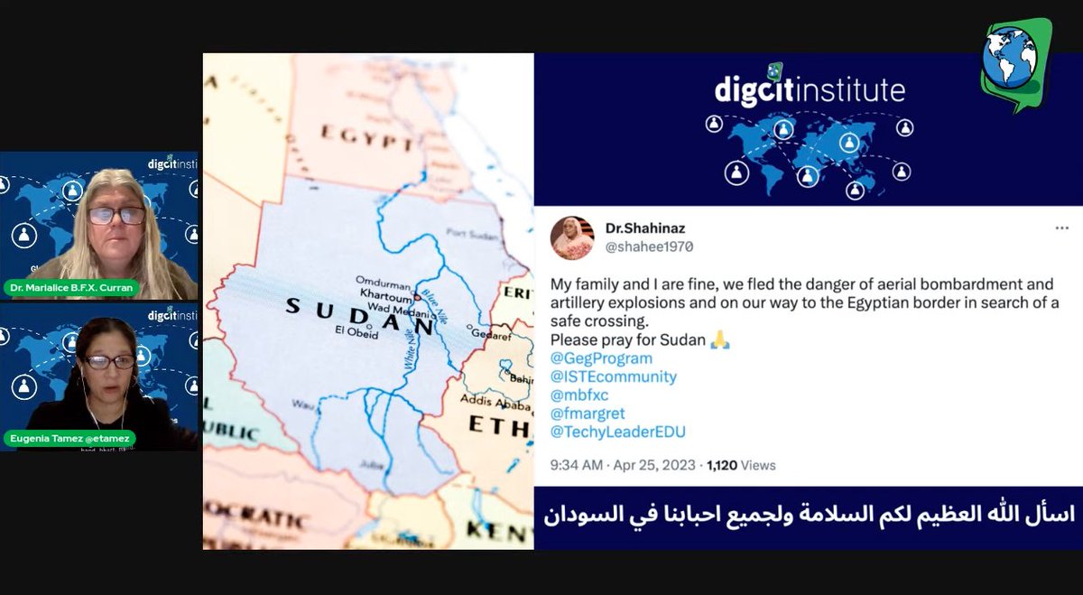 My heart is heavy as I hear the circumstances happening in #Sudan and how it has affected Dr. Shahinaz @shahee1970 and her family. #GlobalStudentShowcase #DigCit #GlobalImpactor youtube.com/watch?v=hiTa36…