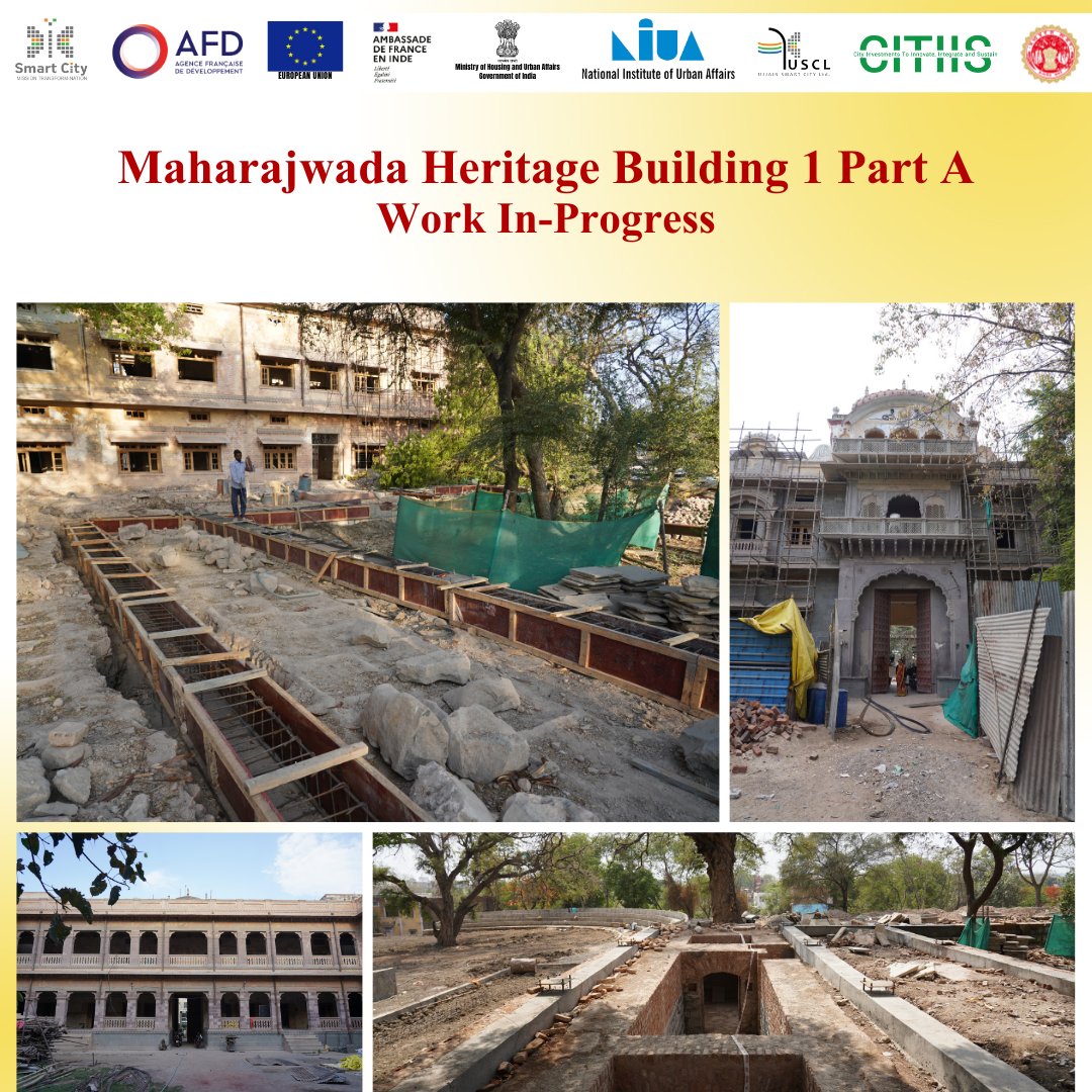 UjjainSmartCity's tweet photo. Maharajwada Heritage Building 1
Part A
Work In-Progress
#MoHUA #ujjain #USCL #umc #SmartCitiesMission #uda #uadd #Ujjainsmartcity #MRIDA #kunalkumarpmc #SmartCitiesIndia #street4all #smartcities_mp #mrida #mahakal #commissionerumc https://t.co/YUZwDxw15j